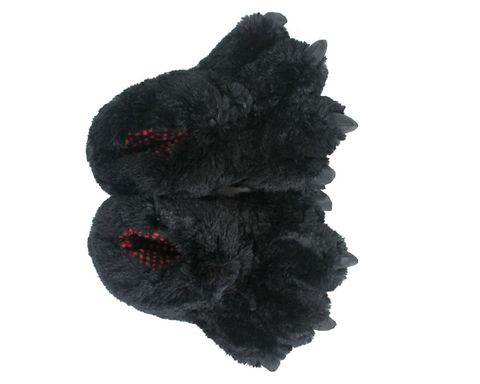 Wish Pets Novelty Black Bear Slippers