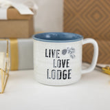 Live Love Lodge 17oz Ceramic Mug - White Wild Woods Lodge