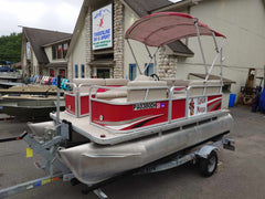 [SOLD] 2011 Sweetwater SW1570C2 15ft Pontoon Boat with Electric Motor & Trailer