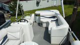 [SOLD] Apex Marine Qwest 716 RE Cruise Pontoon Boat w/ Minn Kota E-Drive & Trailer