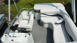 [SOLD] Apex Marine Qwest 716 RE Cruise Pontoon Boat w/ Minn Kota E-Drive & Trailer