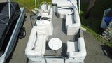 [SOLD] Apex Marine Qwest 716 RE Cruise Pontoon Boat w/ Minn Kota E-Drive & Trailer