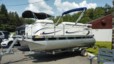 [SOLD] Apex Marine Qwest 716 RE Cruise Pontoon Boat w/ Minn Kota E-Drive & Trailer