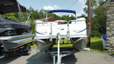 [SOLD] Apex Marine Qwest 716 RE Cruise Pontoon Boat w/ Minn Kota E-Drive & Trailer